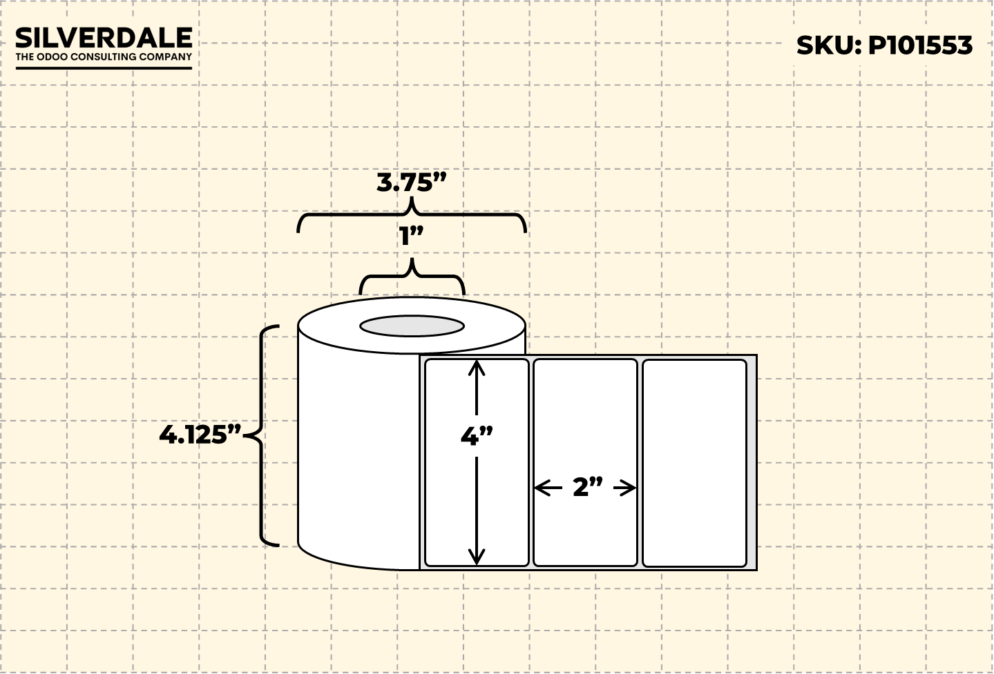 4x2 Blank Labels, Weatherproof, 1 Roll, 730 Labels