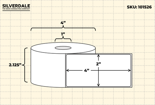 2x4 Blank Labels, Weatherproof, 1 Roll, 375 Labels